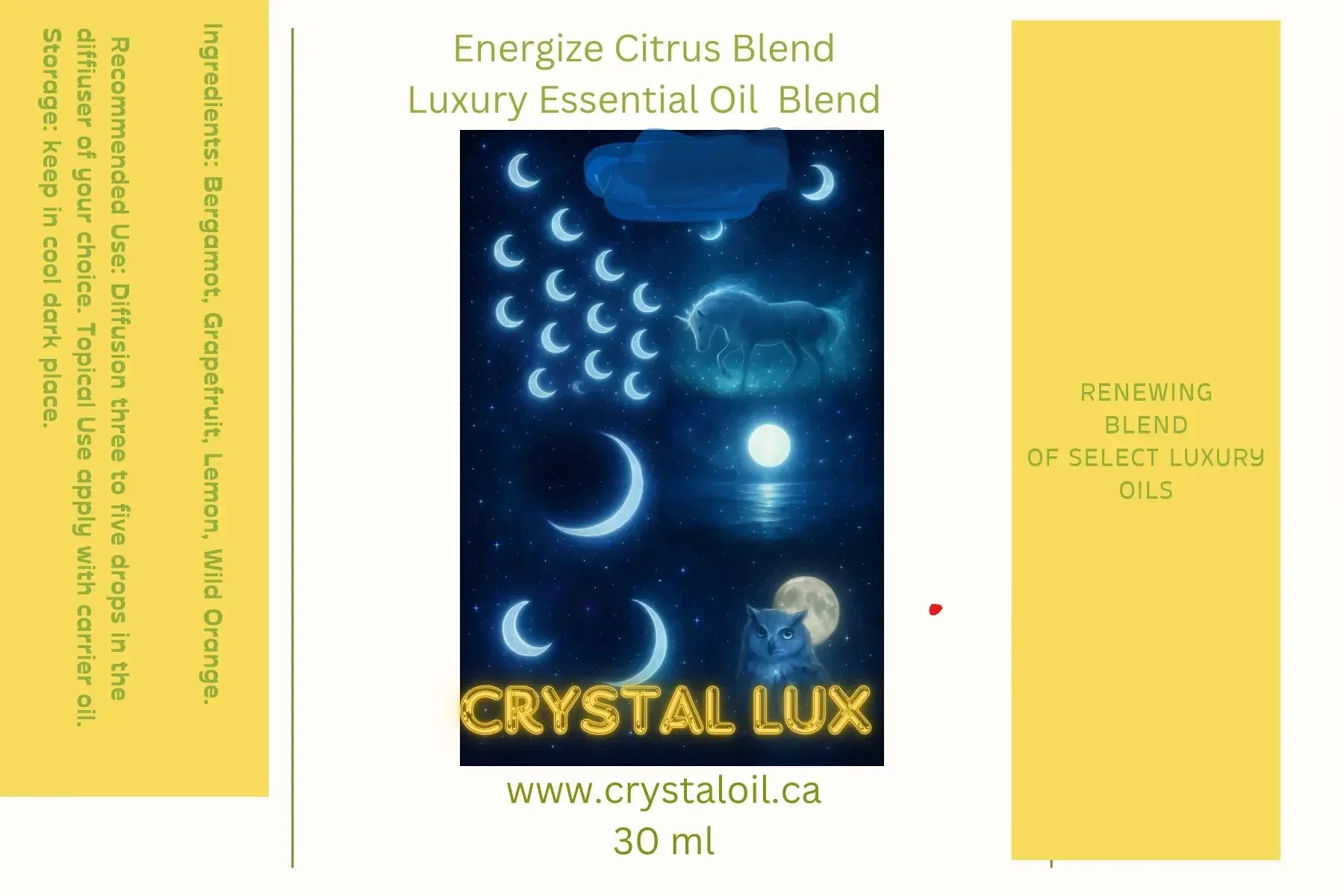 Energize citrus, luxury essential oil blends - CRYSTALOIL