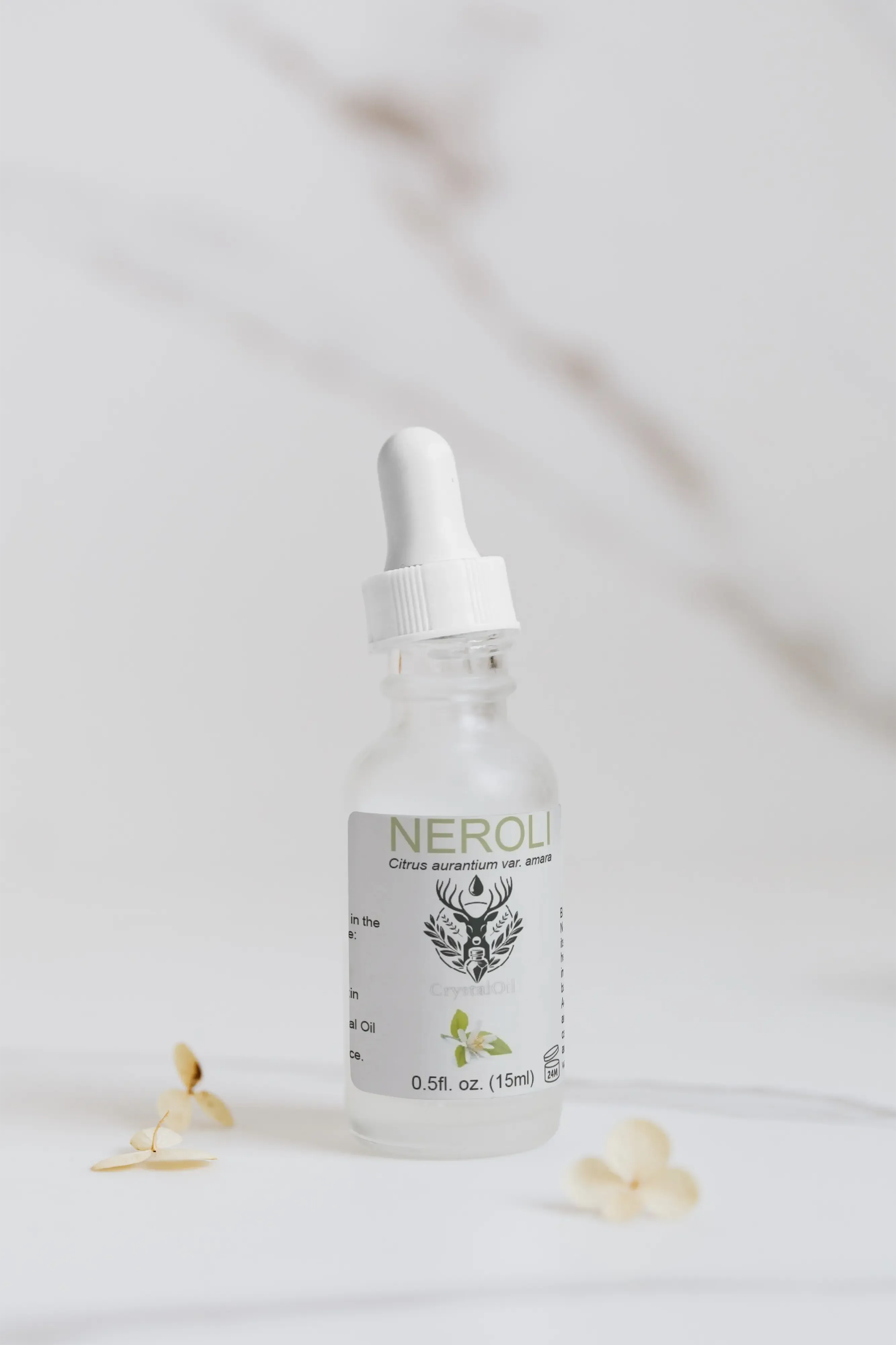 Large Luxury Neroli Essential Oil - Calming and Uplifting Properties - CRYSTALOIL