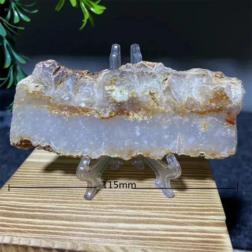 Crystal Natural Agate Rutile Slab Slice Stone Reiki Quartz - CRYSTALOIL