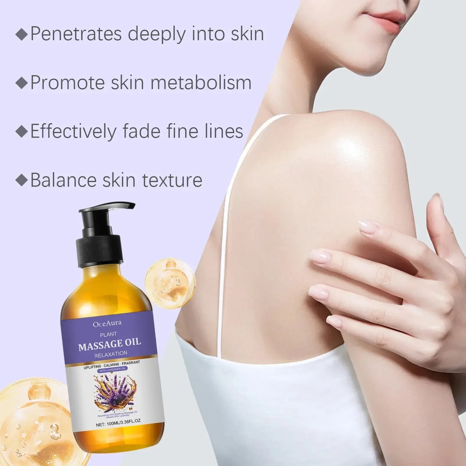 Lavender Essential Oil Relief Stress Improve Sleep - CRYSTALOIL