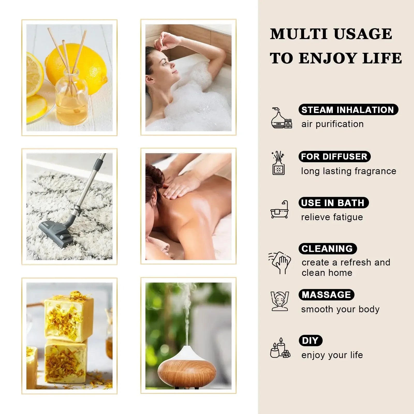 EUQEE 10ml Natural Plant Essential Oil - CRYSTALOIL