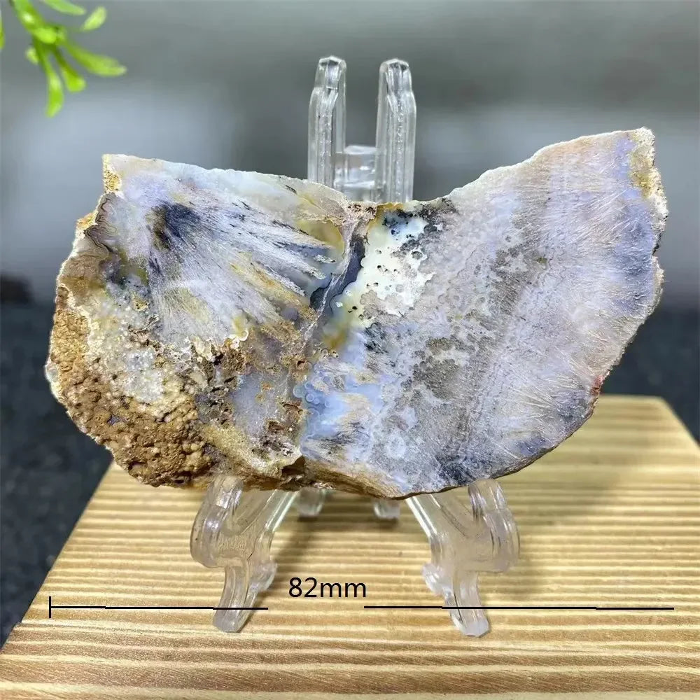Crystal Natural Agate Rutile Slab Slice Stone Reiki Quartz - CRYSTALOIL