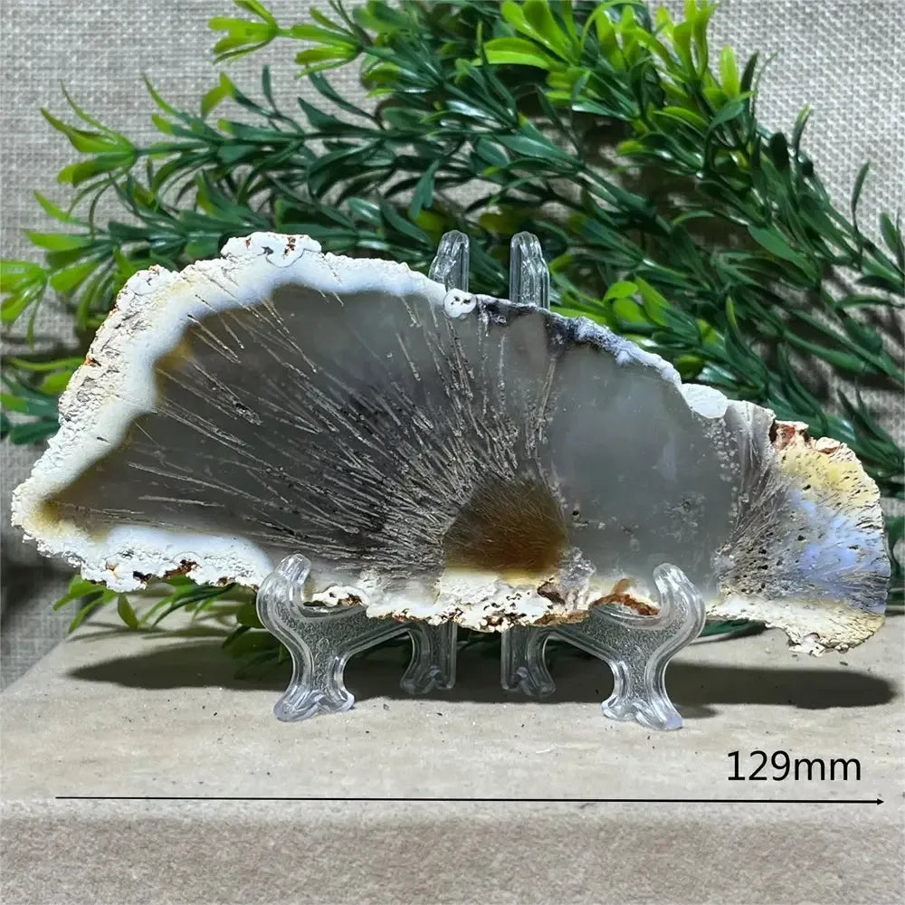 Crystal Natural Agate Rutile Slab Slice Stone Reiki Quartz - CRYSTALOIL