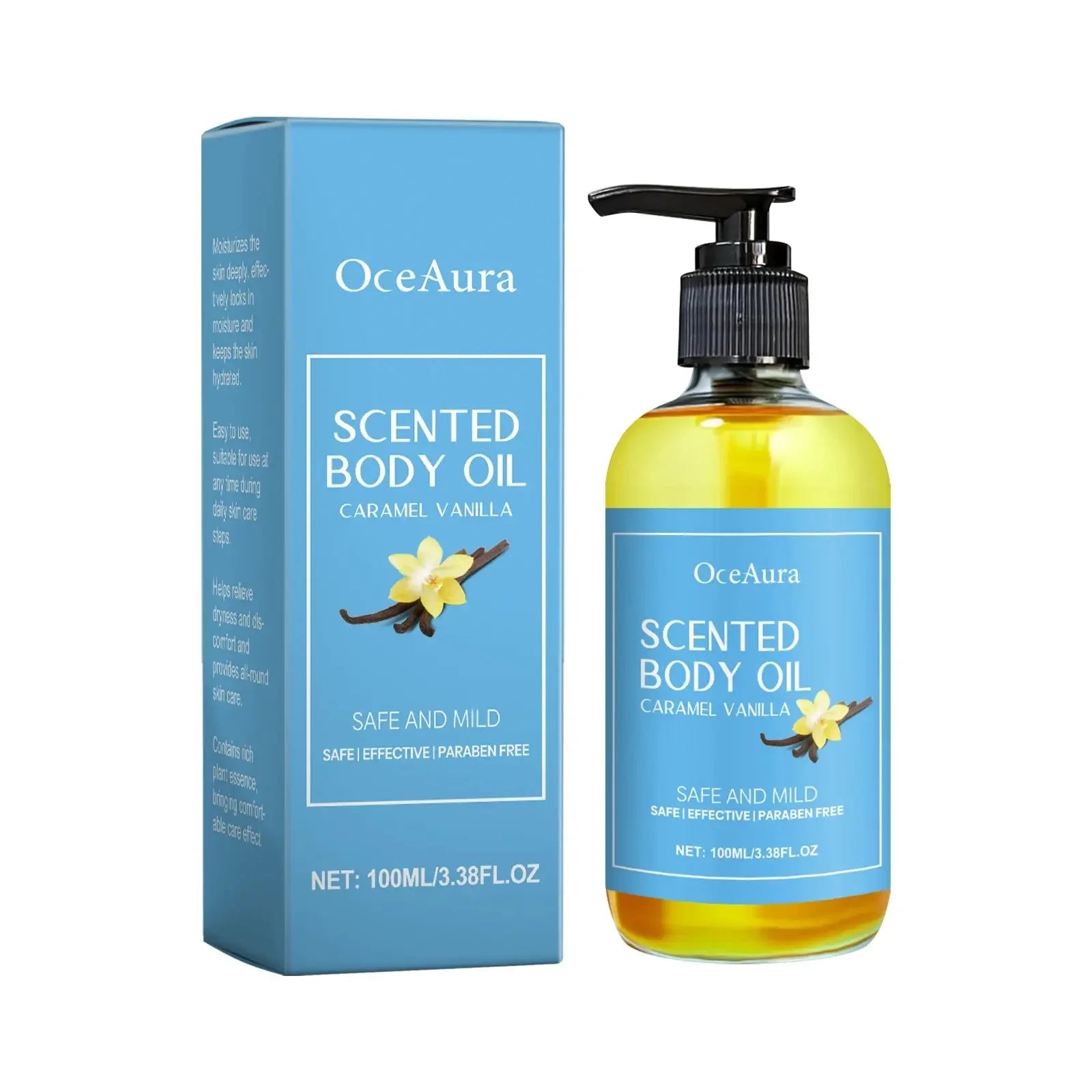 Vanilla Body Massage Oil Improve Moisturizing Relieve Stress - CRYSTALOIL