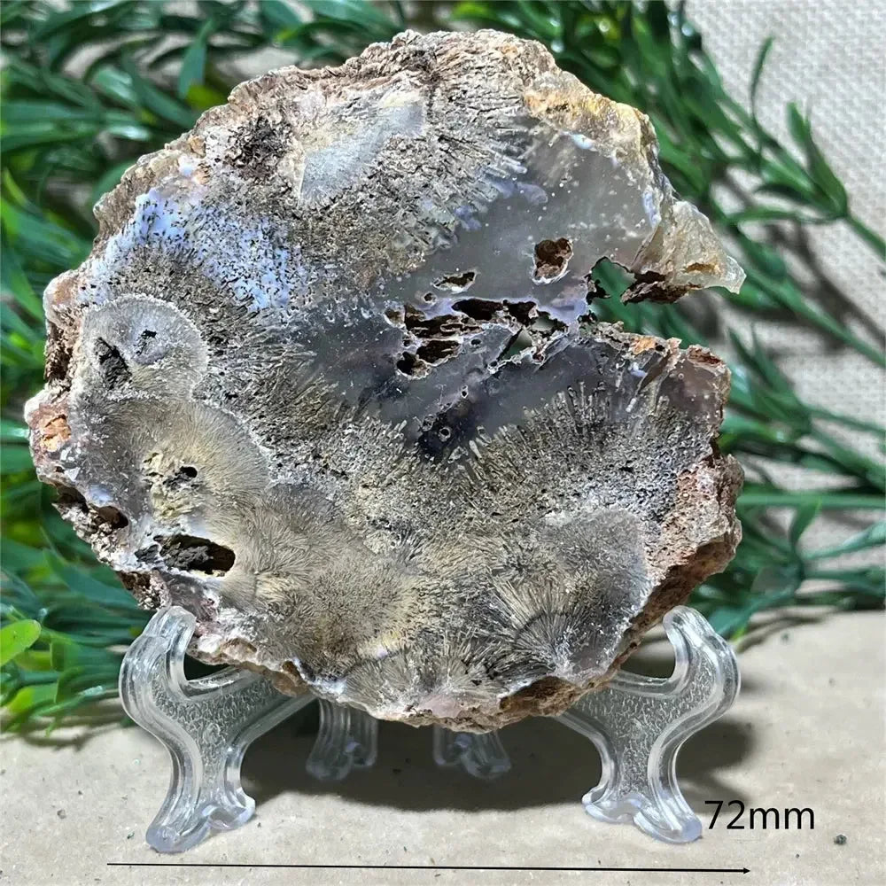 Crystal Natural Agate Rutile Slab Slice Stone Reiki Quartz - CRYSTALOIL