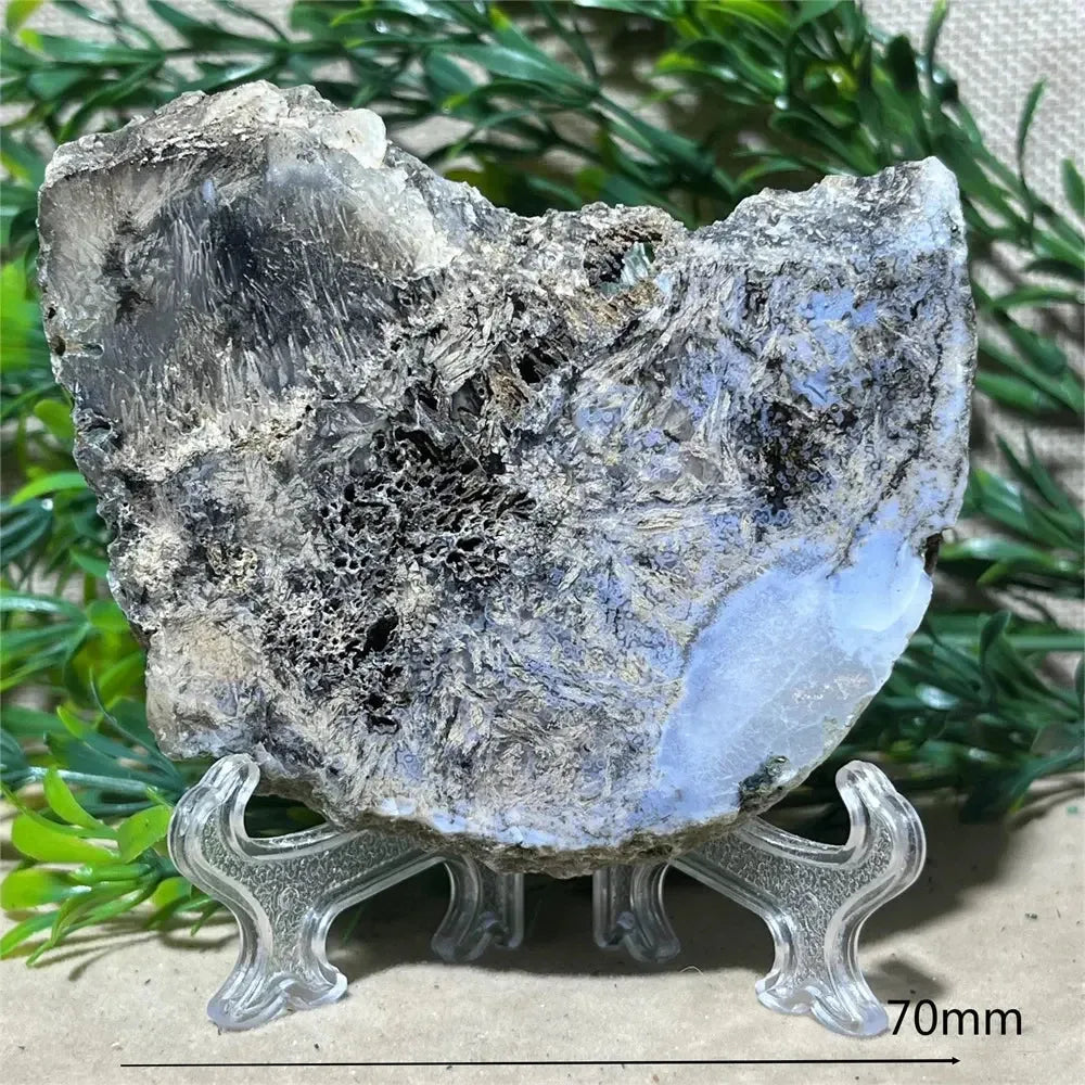 Crystal Natural Agate Rutile Slab Slice Stone Reiki Quartz - CRYSTALOIL