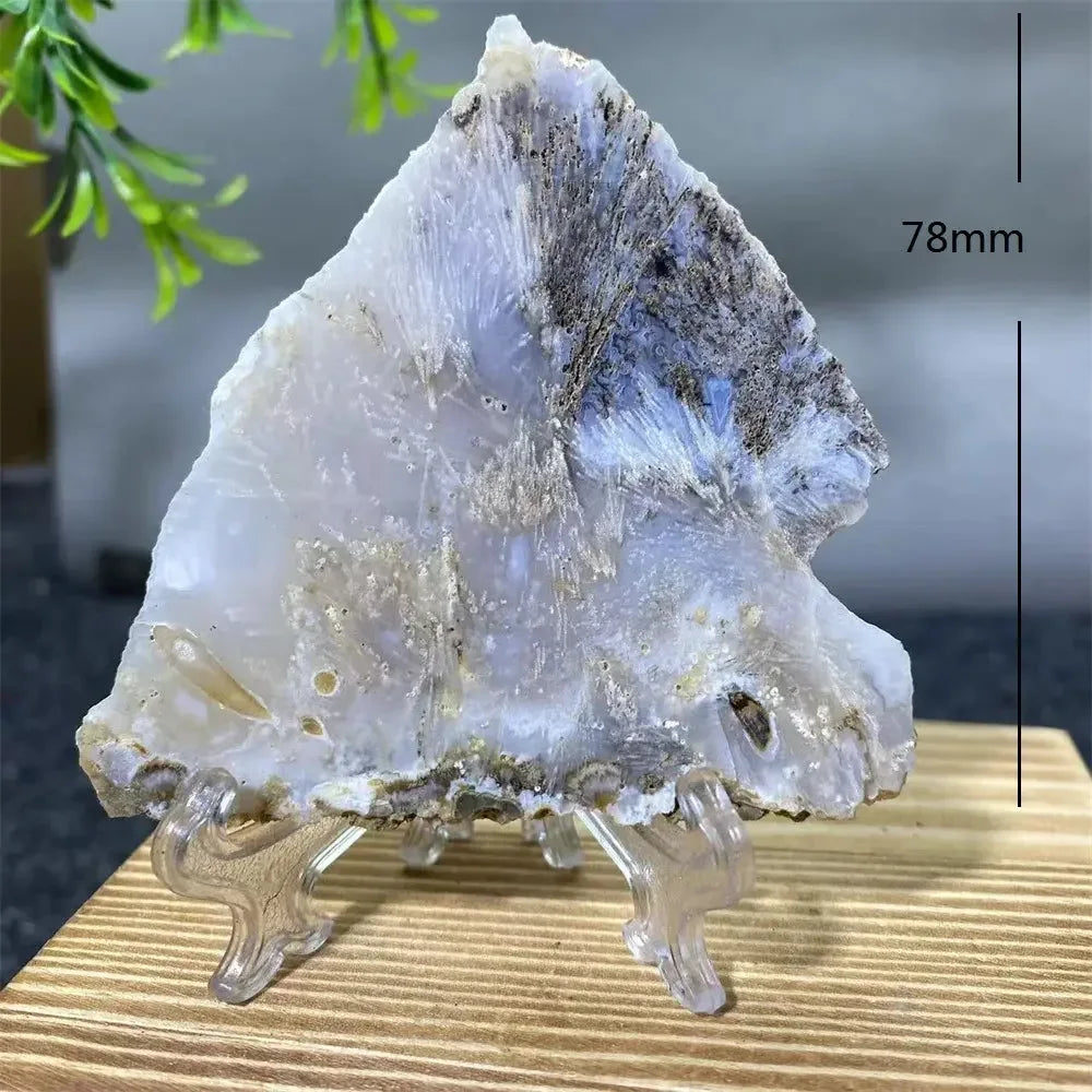 Crystal Natural Agate Rutile Slab Slice Stone Reiki Quartz - CRYSTALOIL