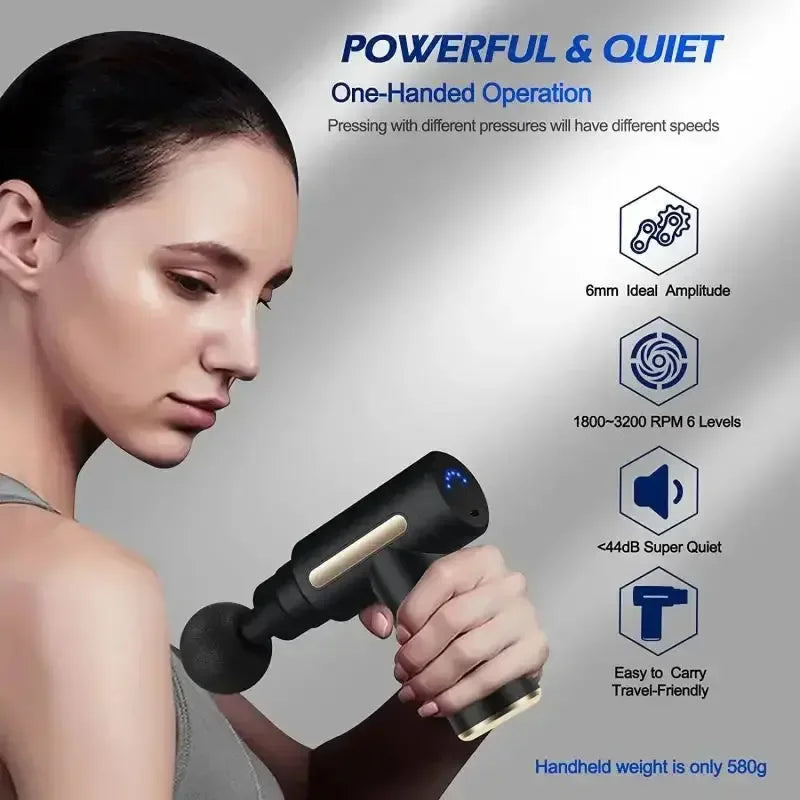 2025 Portable Fascia Gun Deep Tissue Massage Mini Lightweight Adjustable Speed Whole Body Massage Equipment 2025 - CRYSTALOIL