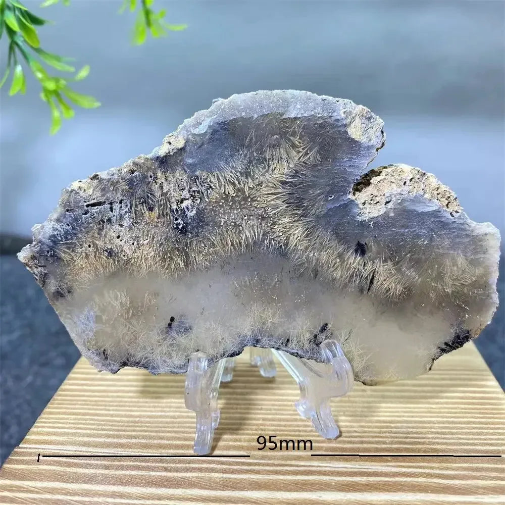 Crystal Natural Agate Rutile Slab Slice Stone Reiki Quartz - CRYSTALOIL