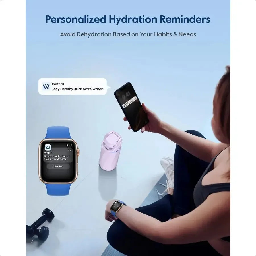 Boost Smart Water Bottle with Reminder to Drink Water 24oz BPAFree Stainl Steel Vacuum Insulated Water Bottle Wide Mouth Water - CRYSTALOIL