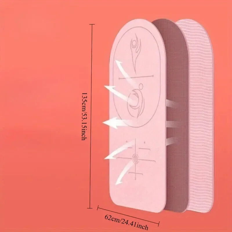 72*31inch Yoga mat, thickened soundproof mat, anti slip and shock-absorbing fitness yoga mat, suitable for indoor use - CRYSTALOIL