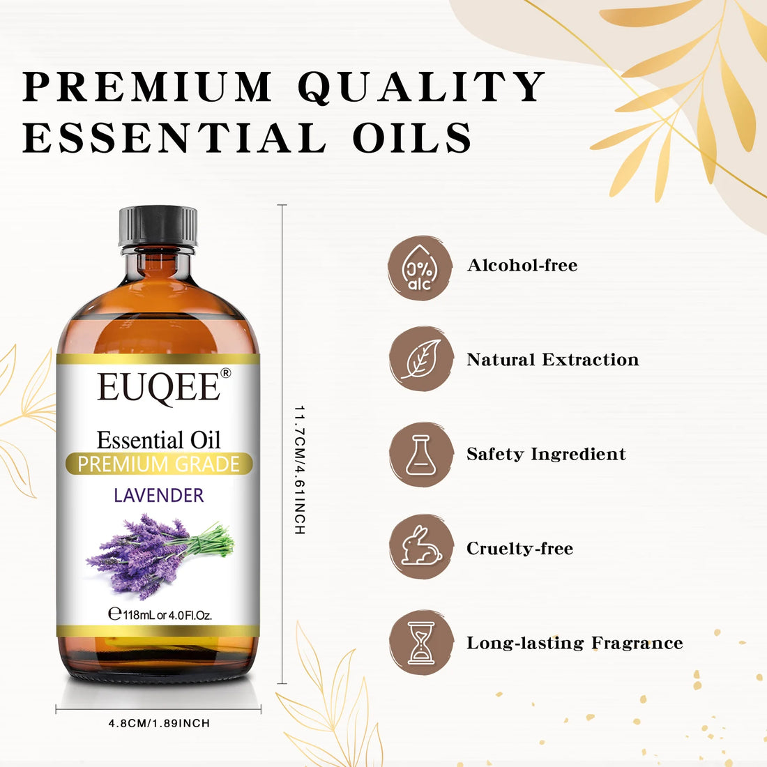 EUQEE 4 Fl Oz Essential Oils for Aromatherapy Humidifiers