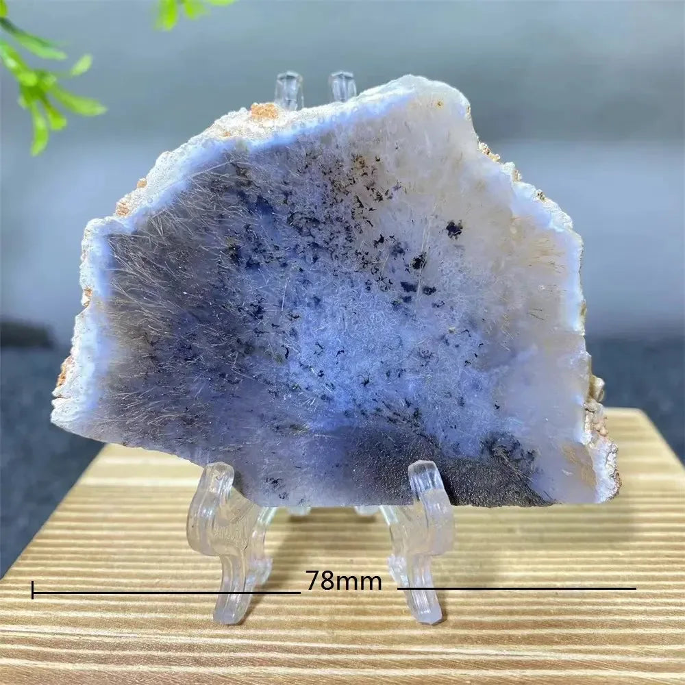 Crystal Natural Agate Rutile Slab Slice Stone Reiki Quartz - CRYSTALOIL