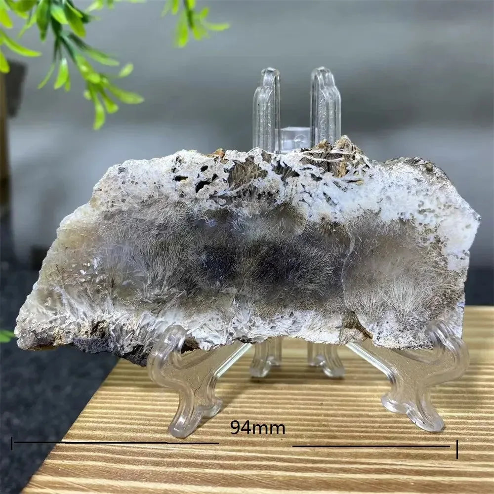 Crystal Natural Agate Rutile Slab Slice Stone Reiki Quartz - CRYSTALOIL