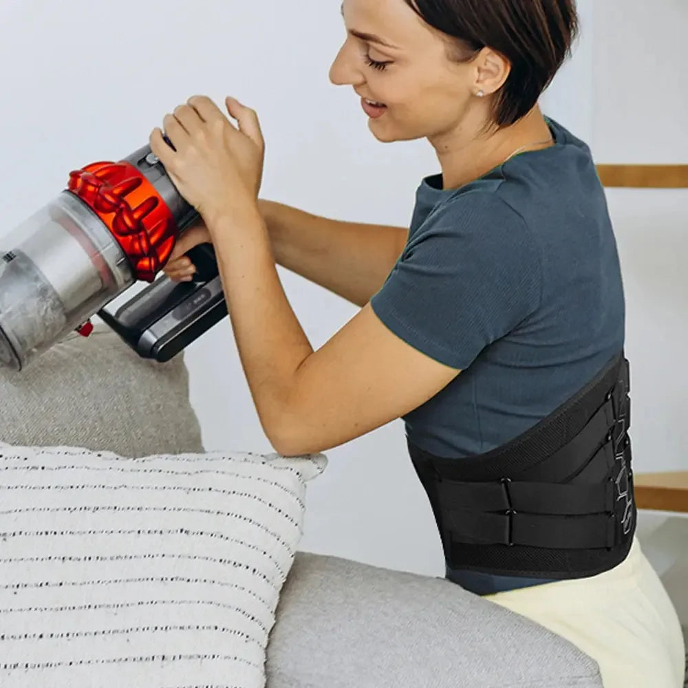Lower Back Brace for Pain Relief,Back Support Belt, Flexible Lumbar Support Waist Belt for Lifting At Work,Scoliosis Pain Relief - CRYSTALOIL