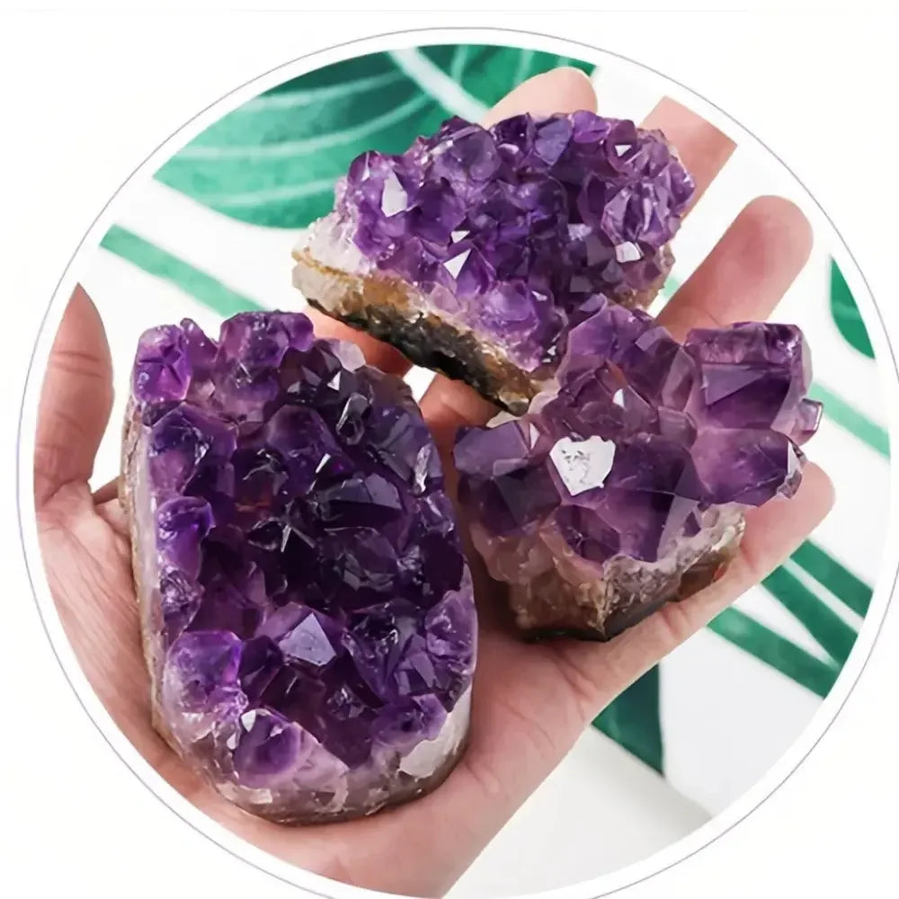 Natural Amethyst ore raw stone Purple Crystal Geode Mineral Rock Healing Quartz - CRYSTALOIL