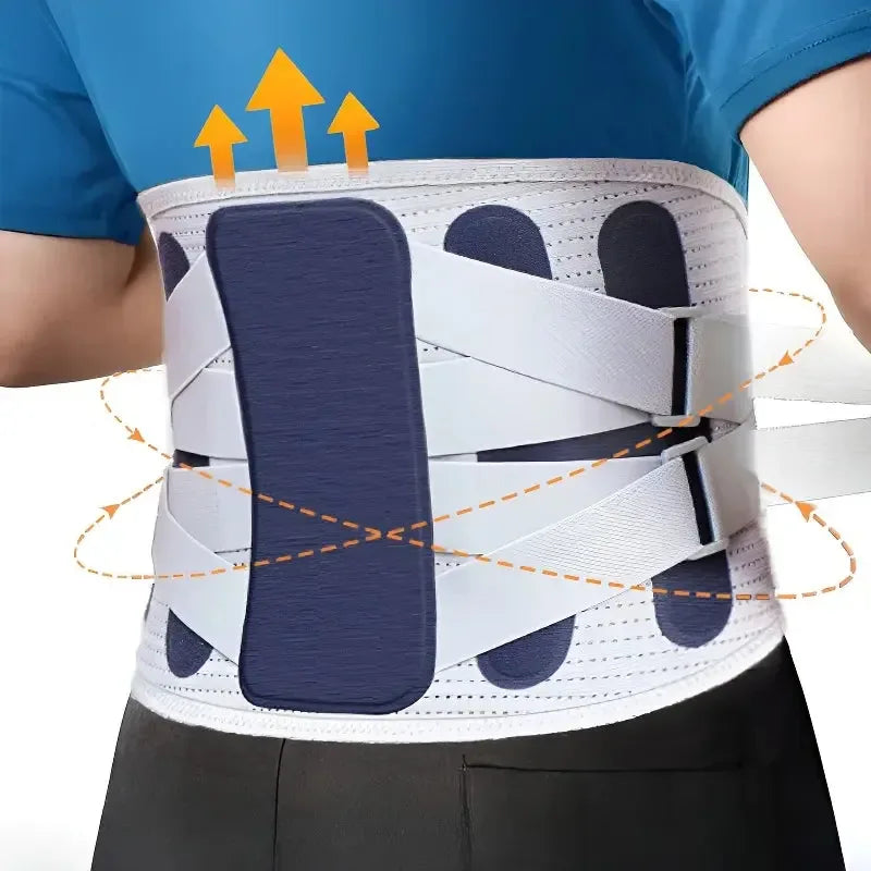 Back Brace Support Belt for Lower Back Pain Relief Adjustable Men Women Waist Lumbar Support Sciatica Scoliosis Herniated Disc - CRYSTALOIL