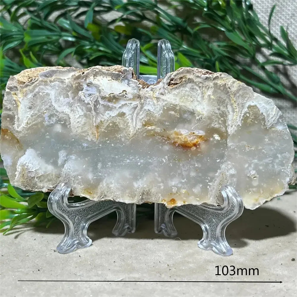 Crystal Natural Agate Rutile Slab Slice Stone Reiki Quartz - CRYSTALOIL