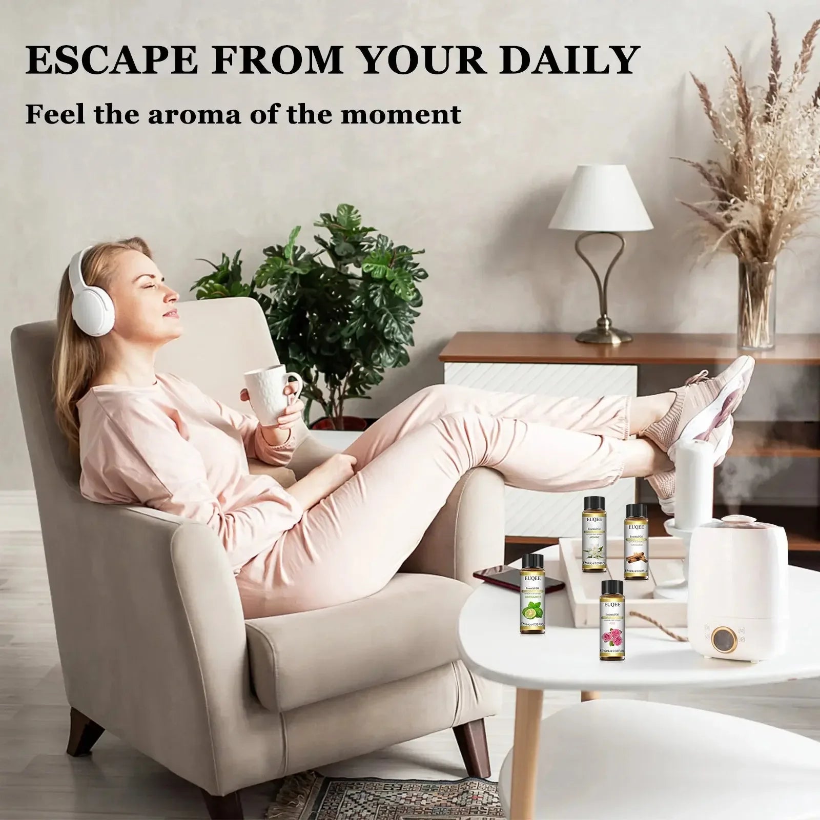 EUQEE 10ml Natural Plant Essential Oil - CRYSTALOIL