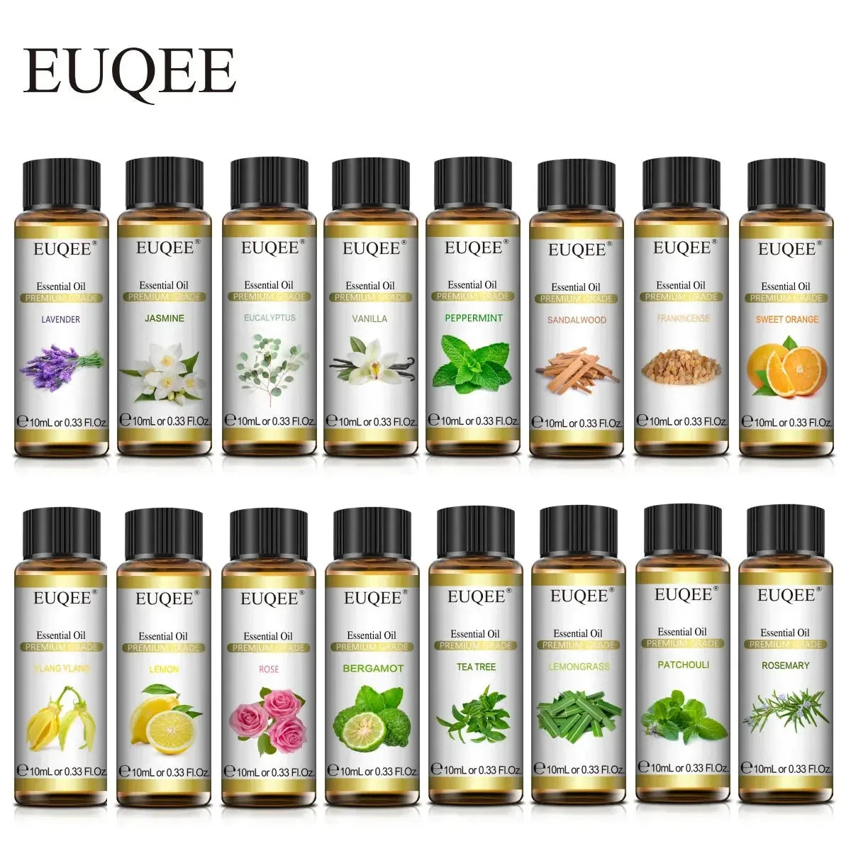 EUQEE 10ml Natural Plant Essential Oil - CRYSTALOIL