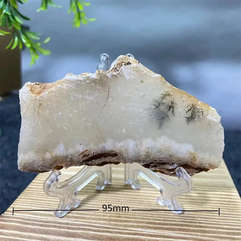 Crystal Natural Agate Rutile Slab Slice Stone Reiki Quartz - CRYSTALOIL