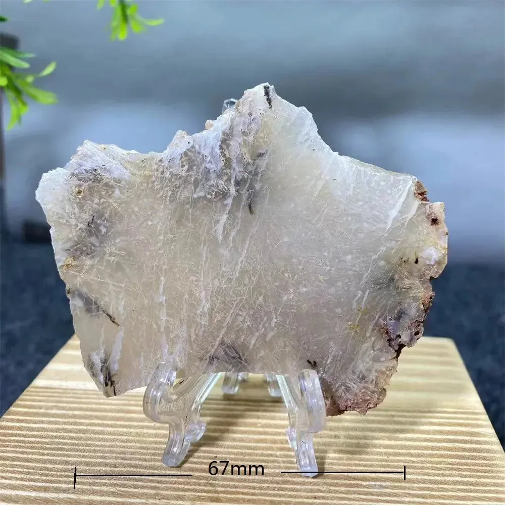Crystal Natural Agate Rutile Slab Slice Stone Reiki Quartz - CRYSTALOIL