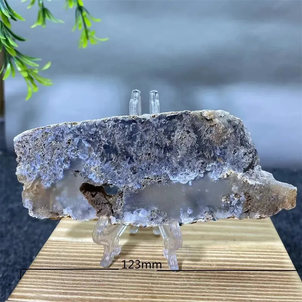 Crystal Natural Agate Rutile Slab Slice Stone Reiki Quartz - CRYSTALOIL