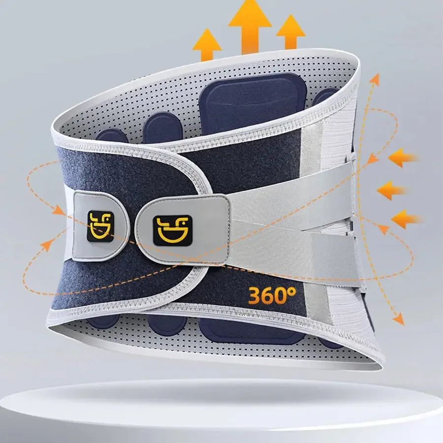 Back Brace Support Belt for Lower Back Pain Relief Adjustable Men Women Waist Lumbar Support Sciatica Scoliosis Herniated Disc - CRYSTALOIL