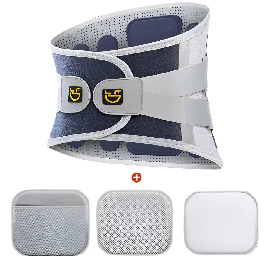 Back Brace Support Belt for Lower Back Pain Relief Adjustable Men Women Waist Lumbar Support Sciatica Scoliosis Herniated Disc - CRYSTALOIL