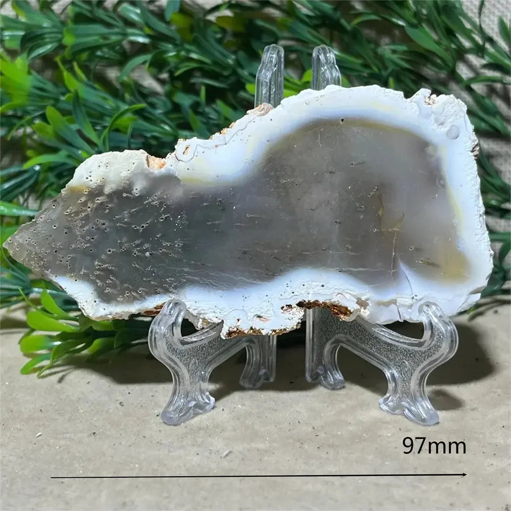 Crystal Natural Agate Rutile Slab Slice Stone Reiki Quartz - CRYSTALOIL