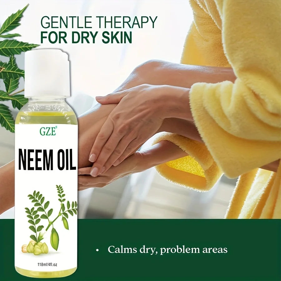 GZE Neem Oil for Skin, Hair Growth Undiluted Cold-Pressed