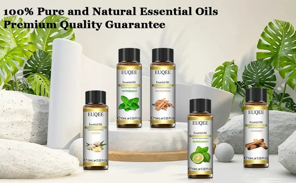 EUQEE 10ml Natural Plant Essential Oil - CRYSTALOIL