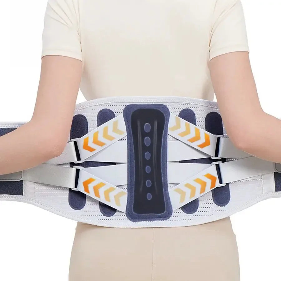 Back Brace Support Belt for Lower Back Pain Relief Adjustable Men Women Waist Lumbar Support Sciatica Scoliosis Herniated Disc - CRYSTALOIL