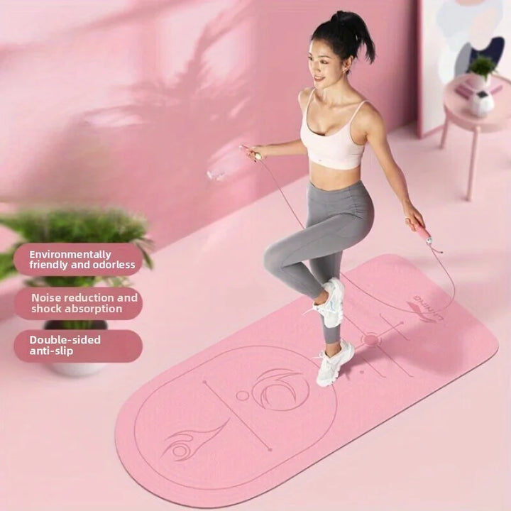72*31inch Yoga mat, thickened soundproof mat, anti slip and shock-absorbing fitness yoga mat, suitable for indoor use