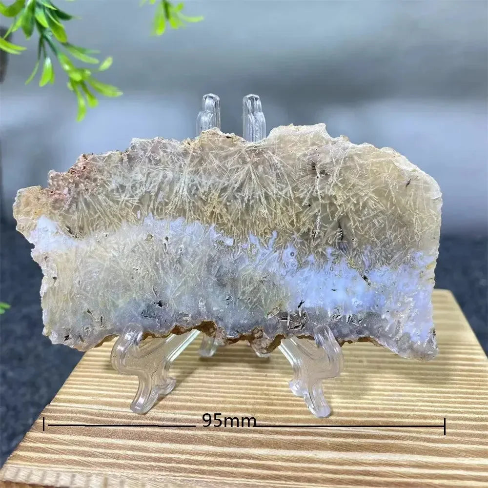 Crystal Natural Agate Rutile Slab Slice Stone Reiki Quartz - CRYSTALOIL