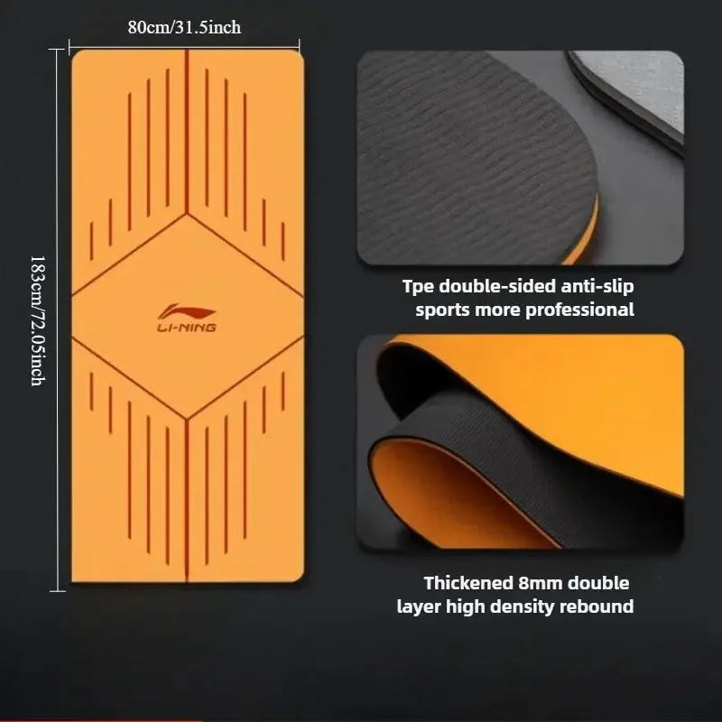 72*31inch Yoga mat, thickened soundproof mat, anti slip and shock-absorbing fitness yoga mat, suitable for indoor use - CRYSTALOIL