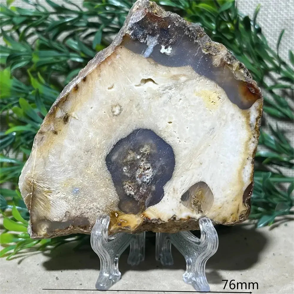 Crystal Natural Agate Rutile Slab Slice Stone Reiki Quartz - CRYSTALOIL