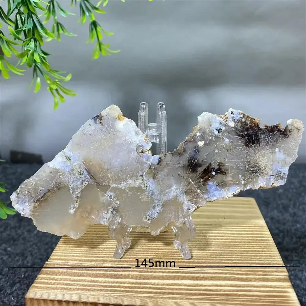 Crystal Natural Agate Rutile Slab Slice Stone Reiki Quartz - CRYSTALOIL