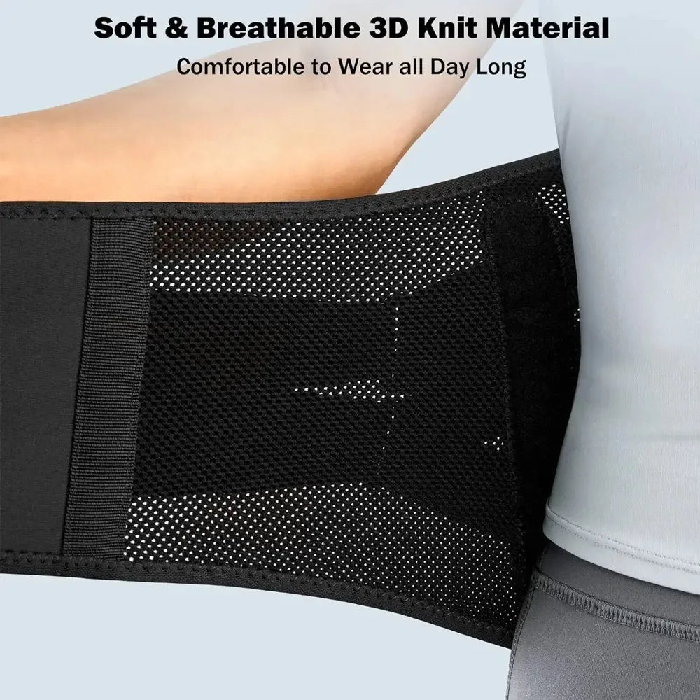 Lower Back Brace for Pain Relief,Back Support Belt, Flexible Lumbar Support Waist Belt for Lifting At Work,Scoliosis Pain Relief - CRYSTALOIL