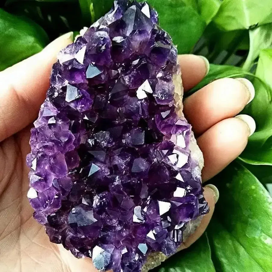 Natural Amethyst ore raw stone Purple Crystal Geode Mineral Rock Healing Quartz - CRYSTALOIL