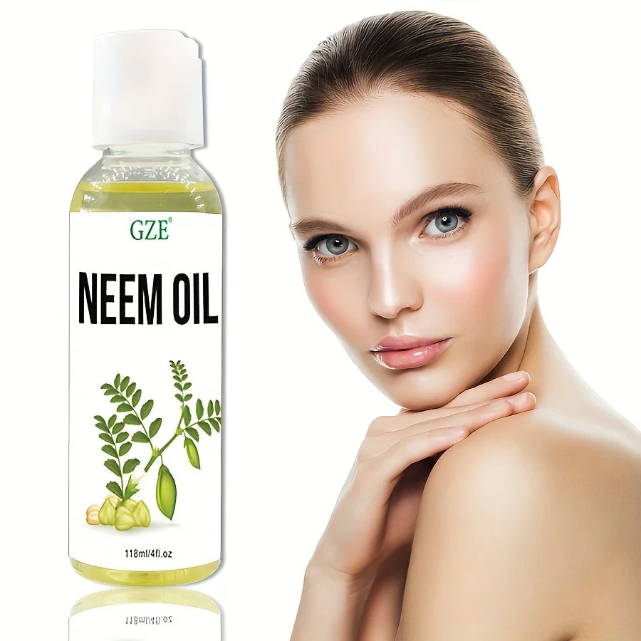 GZE Neem Oil for Skin, Hair Growth Undiluted Cold-Pressed