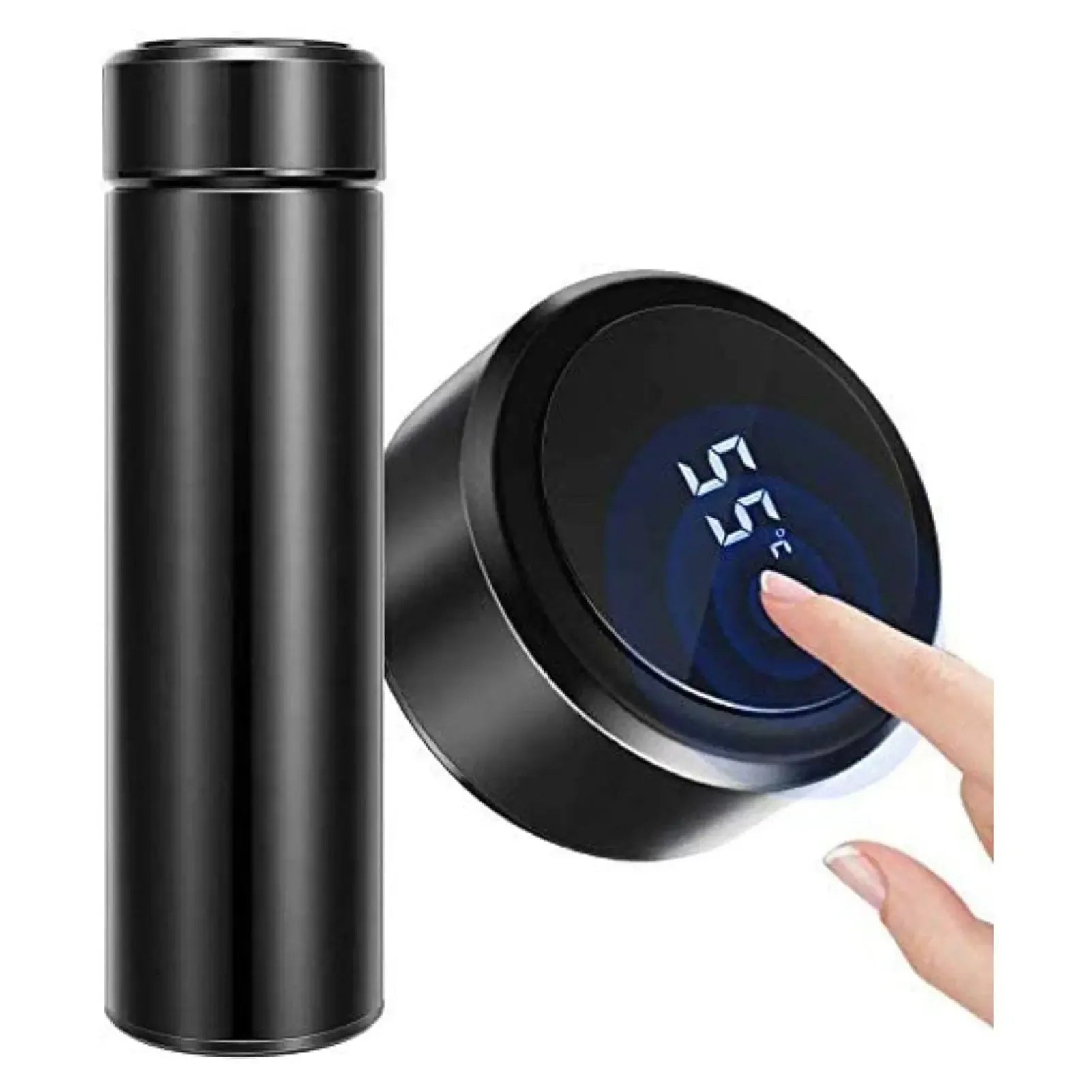 500ml Smart Vacuum Insulated Stainless Steel Water Bottle LED Temperature Display Spill Proof Portable for Home Travel Sports - CRYSTALOIL