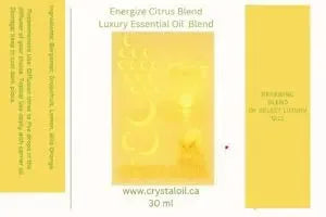 Energize citrus, luxury essential oil blends - CRYSTALOIL