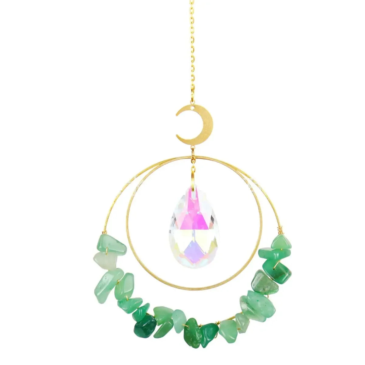 Wind Chimes Star Moon Garden Sun Catcher Pendant - CRYSTALOIL