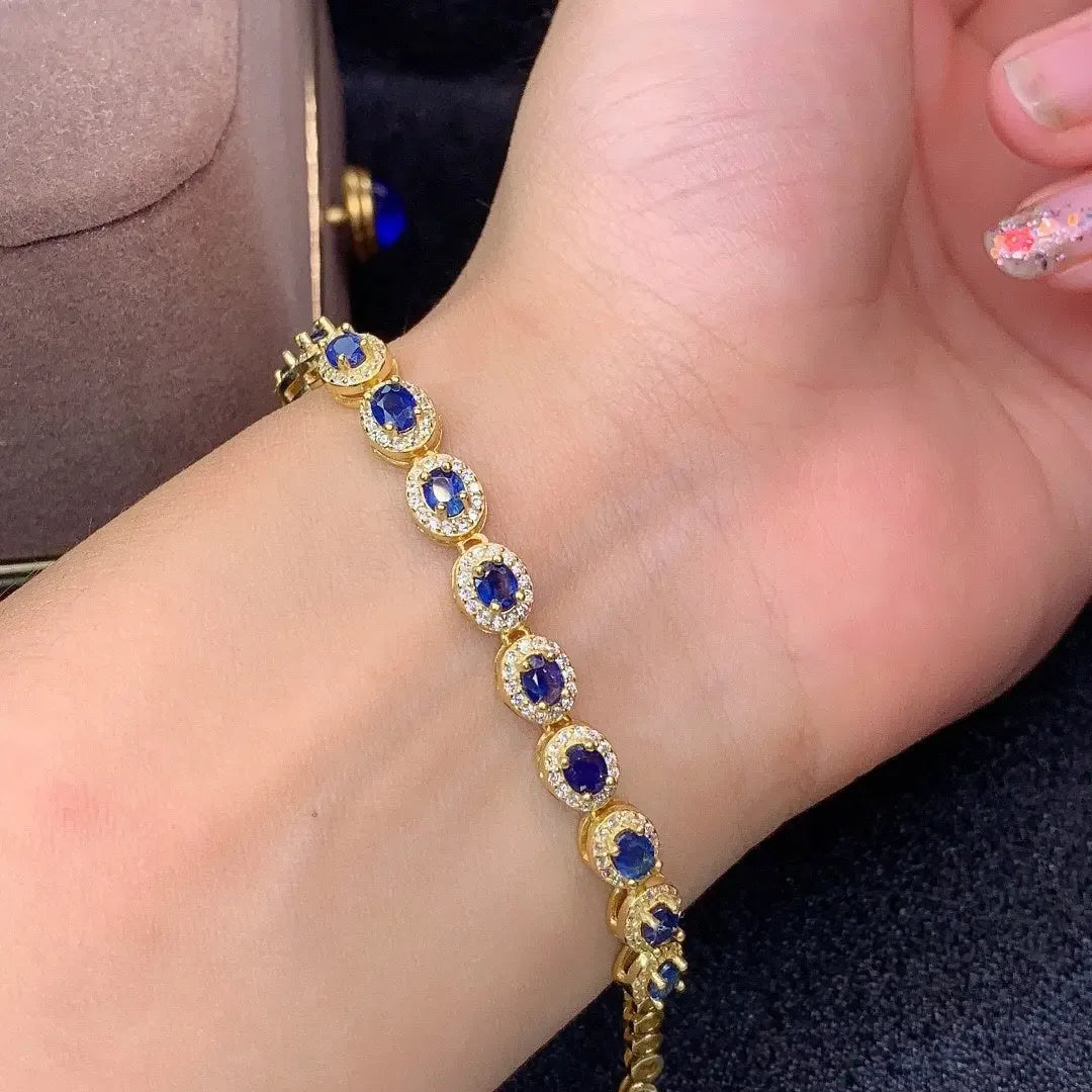 Natural Sri Lanka Sapphire Bracelet Crystals - CRYSTALOIL