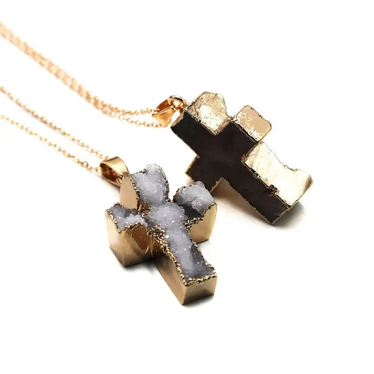 Crystal Cross Necklace Pendant Crystal Cross - CRYSTALOIL