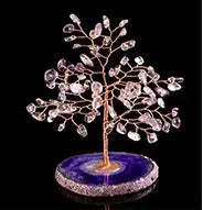 Crystal Lucky Tree Lucky Tree Natural Agate Piece Lucky Tree, Crafted with meticulous attention, this enchanting piece radiates positive energy - CRYSTALOIL