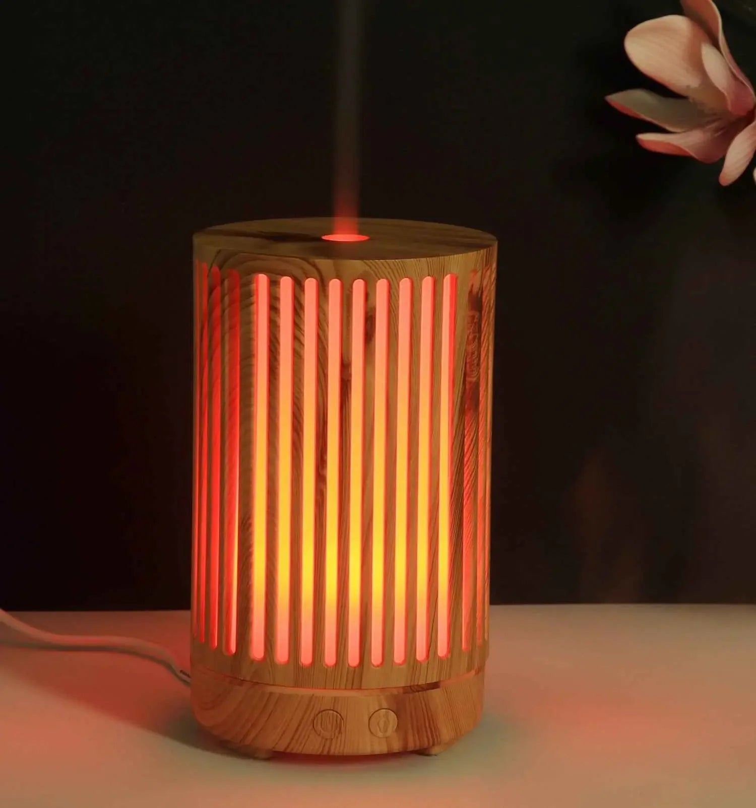 Creative 100ML Humidifier Wood Grain Aroma Diffuser - CRYSTALOIL