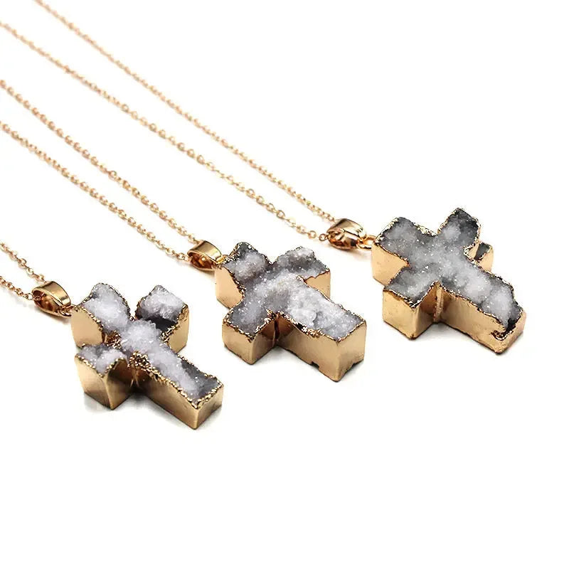 Crystal Cross Necklace Pendant Crystal Cross - CRYSTALOIL