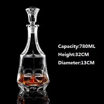 Large Crystal Glass Wine Bottle Creative Red Wine Decanter - CRYSTALOIL